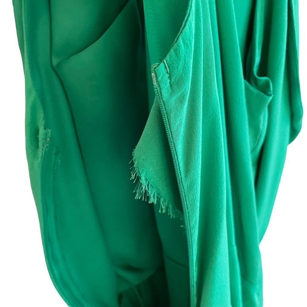 Greylin Maggie Kelly Green Pleated 100% Silk Mini Dress - Picture 10 of 12